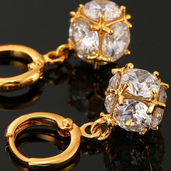 Exquisite Sparkling Minor Design Statement Earrings