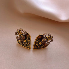 Model showcasing the dangle and style of the 14K Gold-Plated 2025 Elegant Two-Piece Earrings