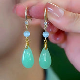 14K Gold-Plated 2025 Elegant Zircon Crystal Ear Hook Earrings - elegant gold threader earrings