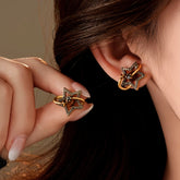14K Gold-Plated 2025 Elegant Zircon Star Stud Earrings - elegant silver star earrings