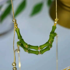 14K Gold-Plated Bamboo Necklace - beautiful gold bamboo necklace