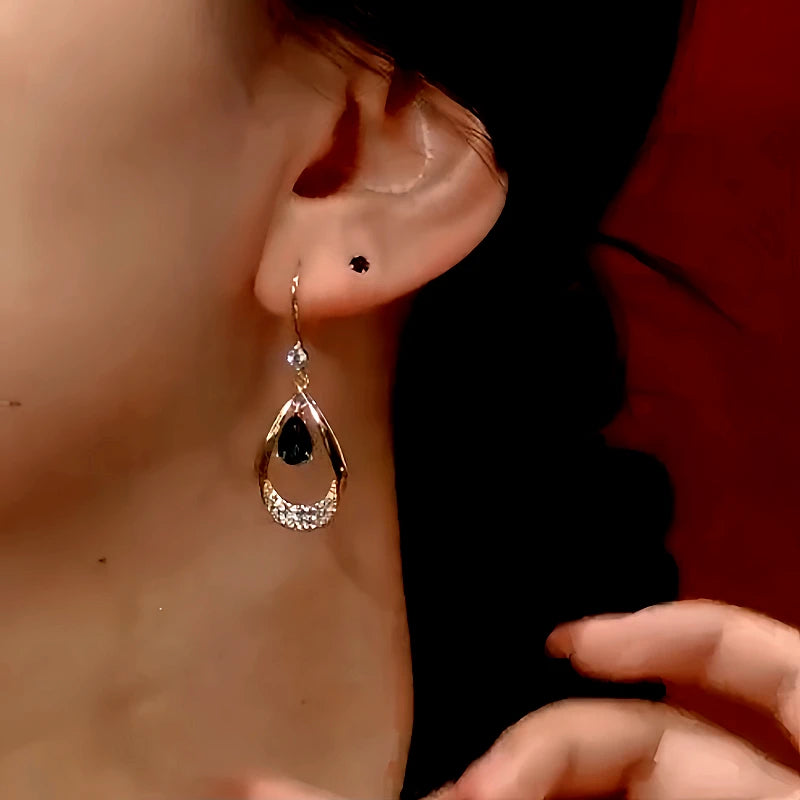 Close-up detail of the sparkling zircons and plating on the Crystal Ear Hook