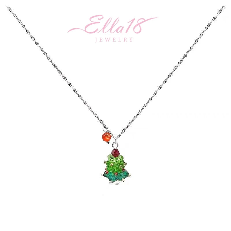 The perfect Christmas Tree Necklace for layering or wearing as a statement piece