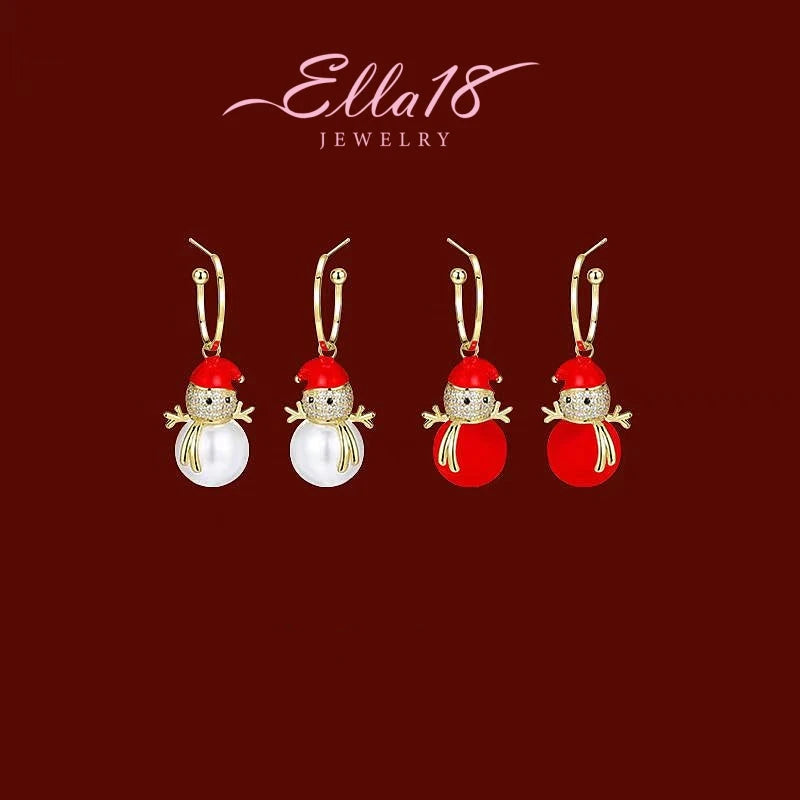 Styling the Snowman Pearl Earrings for a chic and modern look