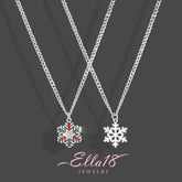 14K Gold-Plated Christmas Diamond Snowflake Necklace - beautiful Diamond Snowflake Necklace