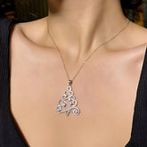 14K Gold-Plated Christmas Diamond Tree Necklaces - beautiful Diamond Tree Necklace