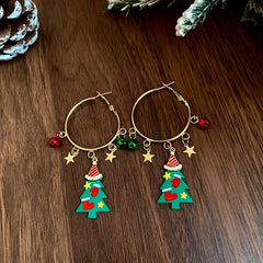 Perfect Christmas Hoop Tassel Earrings for adding glamour to any outfit