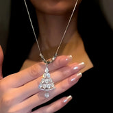14K Gold-Plated Christmas Diamond Tree Necklaces - beautiful Diamond Christmas Tree Necklace