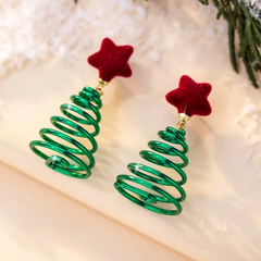 Close-up detail of the sparkling zircons and plating on the Velvet Star Earrings