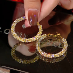 Perfect Gold Diamond Hoops for adding glamour to any outfit