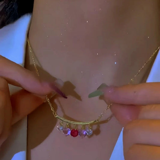 14K Gold-Plated Diamond Tassel Earrings - beautiful Colorful Tassel Necklace