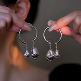 14K Gold-Plated Double Ball Asymmetrical Earrings - elegant Asymmetrical Earrings