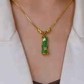 14K Gold-Plated Elegant Bamboo Necklace - beautiful Bamboo Necklace