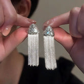 14K Gold-Plated Elegant Bling Tassel Earrings - elegant Bling Tassel Earrings
