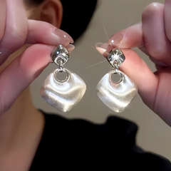 14K Gold-Plated Elegant Brushed Water Drop Earrings - elegant Brushed Water Drop Earrings