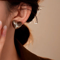 Close-up detail of the sparkling zircons and plating on the Cat's Eye Studs