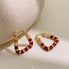 Styling the Enamel Drop Earrings for a chic and modern look