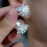 14K Gold-Plated Elegant Fireworks Pearl Jacket Earrings - elegant Pearl Jacket Earrings