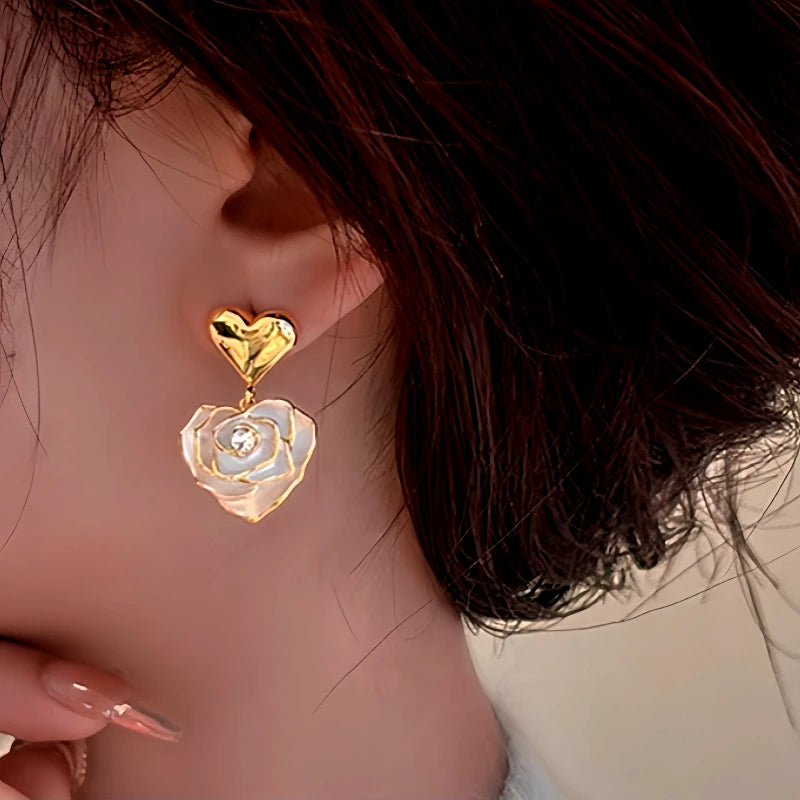 Perfect Heart Drop Earrings for adding glamour to any outfit