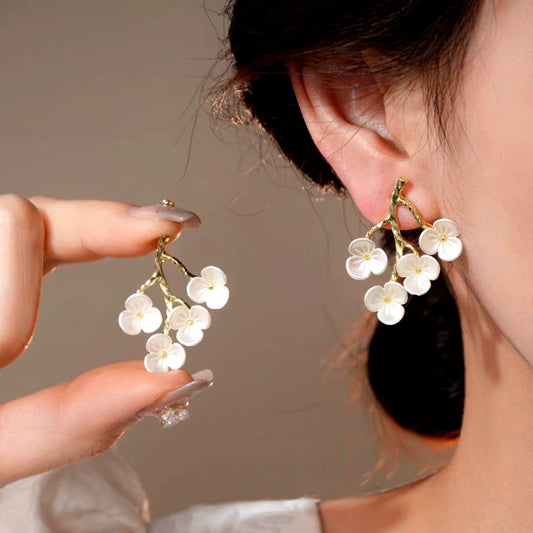 14K Gold-Plated Elegant Fresh Sweet Flower Earrings - elegant Sweet Flower Earrings