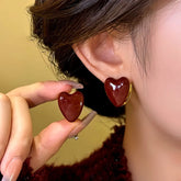 14K Gold-Plated Elegant Heart- Design Earrings - elegant Heart Design Earrings