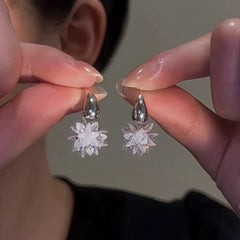 14K Gold-Plated Elegant Ice Flower Earrings - elegant Ice Flower Earrings