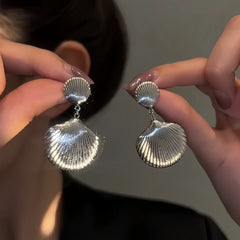 14K Gold-Plated Elegant Shell Tassel Earrings - elegant Shell Tassel Earrings