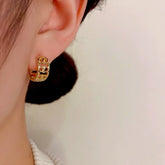 14K Gold-Plated Elegant Small Hoop Earrings - elegant Small Hoop Earrings