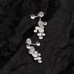 Angled view of the 14K Gold-Plated Elegant Starry Sky Earrings