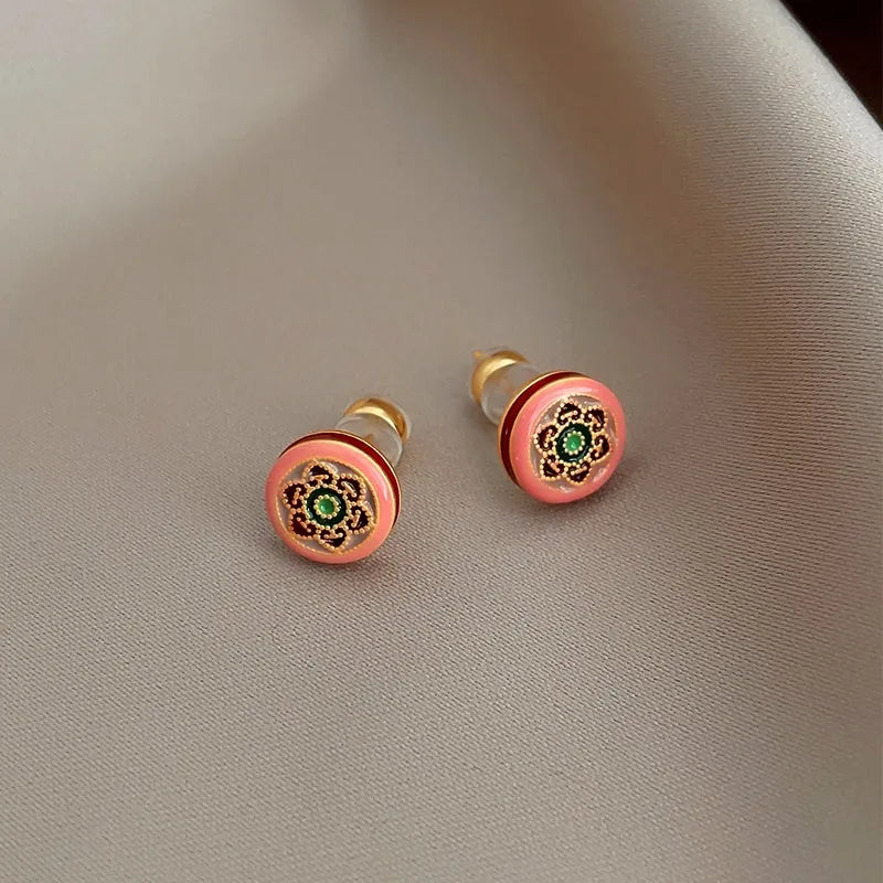 Angled view of the 14K Gold-Plated Elegant Studs