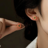 14K Gold-Plated Elegant Studs - elegant Colorful Stud Earrings