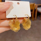 14K Gold-Plated Elegant Tassel Earrings - elegant Gold Tassel Earrings