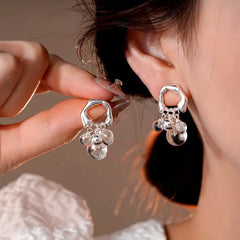 14K Gold-Plated Elegant Water Drop Earrings - elegant Silver Water Drop Earrings