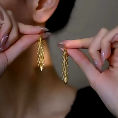 14K Gold-Plated Elegant Wheat Tassel Earrings - elegant Wheat Tassel Earrings