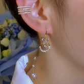 14K Gold-Plated Elegant Zircon Butterfly Ear Hooks - elegant Butterfly Ear Hooks