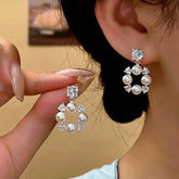 14K Gold-Plated Elegant Zircon Diamond Bead Earrings - elegant Bead Earrings