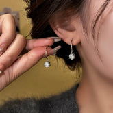 14K Gold-Plated Elegant Zircon Diamond Ear Hooks - elegant Ear Hooks