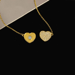 Close-up of the pendant and clasp on the Magnetic Necklace