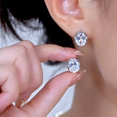 14K Gold-Plated Elegant Zircon Diamond Little Hoop Earrings - elegant Hoop Earrings