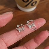 14K Gold-Plated Elegant Zircon Diamond Little Hoop Earrings - elegant Little Hoop Earrings