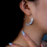 14K Gold-Plated Elegant Zircon Diamond Threader Earrings - elegant Zircon Threader Earrings