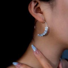 14K Gold-Plated Elegant Zircon Diamond Threader Earrings - elegant Zircon Threader Earrings