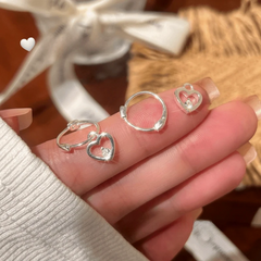 Angled view of the 14K Gold-Plated Elegant Zircon Heart Earrings