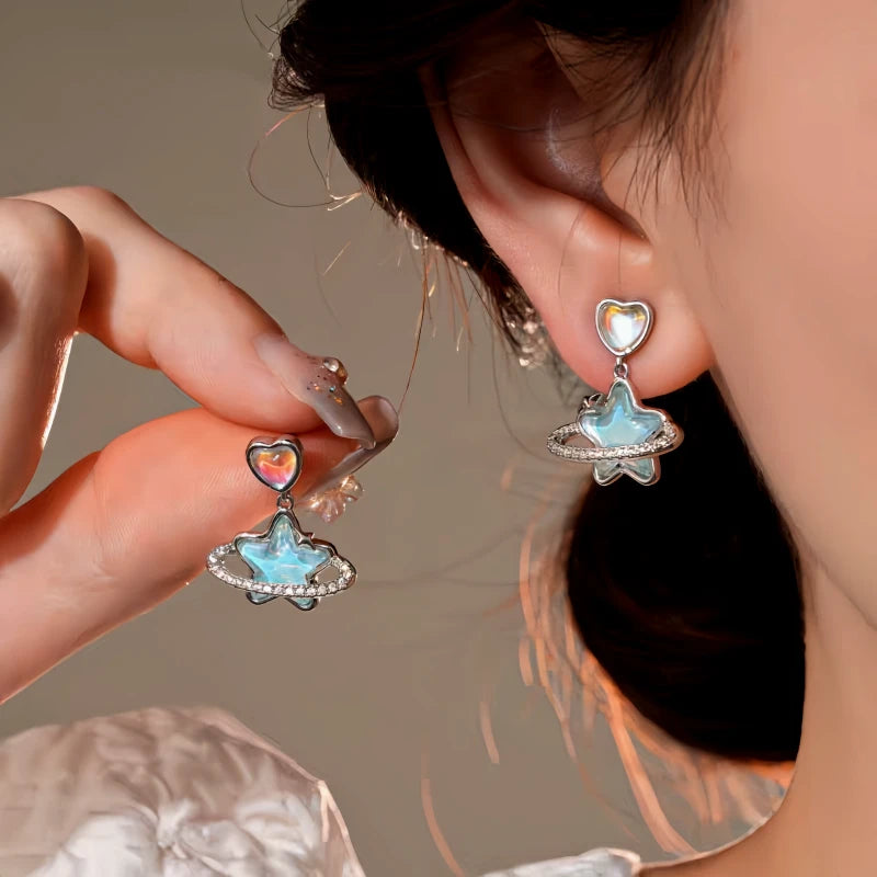 14K Gold-Plated Elegant Zircon Heart Earrings - elegant gold heart earrings