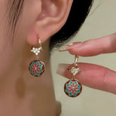 14K Gold-Plated Elegant Zircon Heart Oil Drop Earrings - elegant gold heart earrings