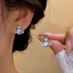 14K Gold-Plated Elegant Zircon Lantern Earrings - elegant silver stud earrings