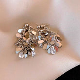 14K Gold-Plated Elegant Zircon Tassel Earrings - elegant Art Deco Tassel Earrings