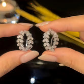 14K Gold-Plated Elegant Zircon Wheat Earrings - elegant Wheat Dangle Earrings