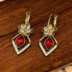 Perfect Flower Crystal Earrings for adding glamour to any outfit