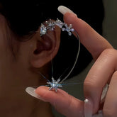 14K Gold-Plated Fashion Zircon Diamond-Studded Smart Snowflake Earrings - elegant Smart Snowflake Earrings